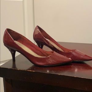 Burgundy Patent Leather Heels